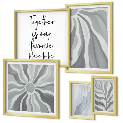 Set de tablouri decorative pentru perete modele abstracte în nuanțe de gri și alb