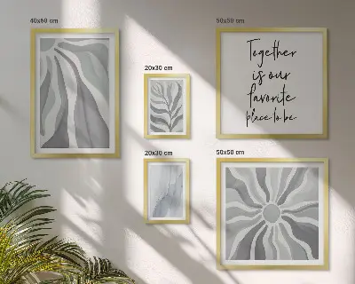 Set de tablouri decorative pentru perete modele abstracte în nuanțe de gri și alb