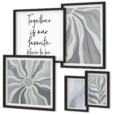 Set de tablouri decorative pentru perete modele abstracte în nuanțe de gri și alb
