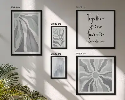 Set de tablouri decorative pentru perete modele abstracte în nuanțe de gri și alb
