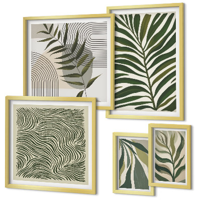 Polyptic înrămat Modele de plante moderne