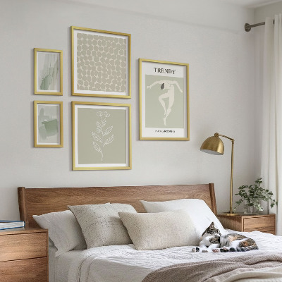 Decorațiune de perete set tablouri Temă verde cu grafică elegantă