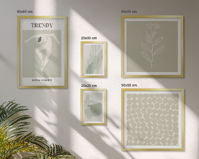 Decorațiune de perete set tablouri Temă verde cu grafică elegantă