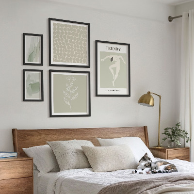 Decorațiune de perete set tablouri Temă verde cu grafică elegantă