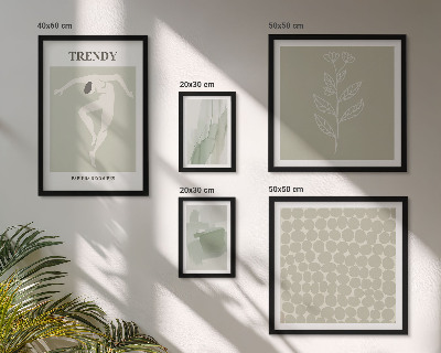 Decorațiune de perete set tablouri Temă verde cu grafică elegantă