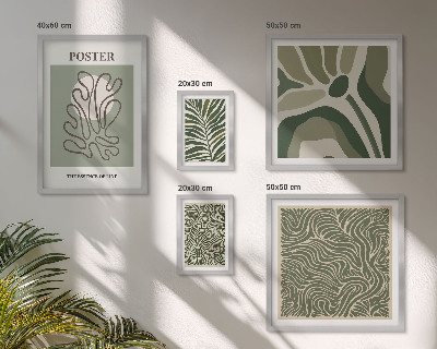 Polyptic înrămat Forme de plante boho abstracte