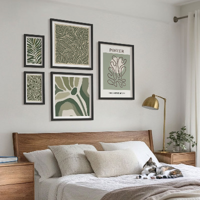 Polyptic înrămat Forme de plante boho abstracte
