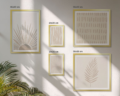 Polyptic înrămat Decorațiuni elegante cu geometrie naturală