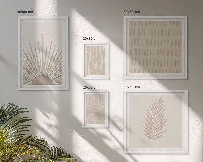 Polyptic înrămat Decorațiuni elegante cu geometrie naturală