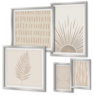 Polyptic înrămat Decorațiuni elegante cu geometrie naturală