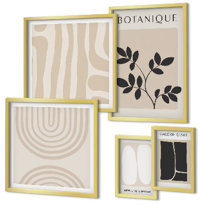 Decorațiune de perete set tablouri Grafică elegantă a plantelor
