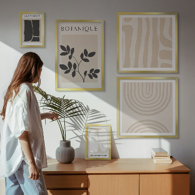 Decorațiune de perete set tablouri Grafică elegantă a plantelor