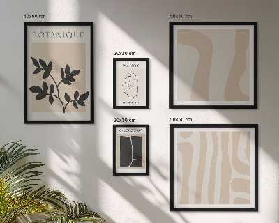 Polyptic înrămat Grafică abstractă elegantă a plantelor
