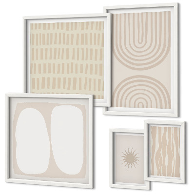 Decorațiune de perete set tablouri Forme abstracte elegante