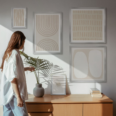 Decorațiune de perete set tablouri Forme abstracte elegante
