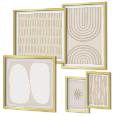 Decorațiune de perete set tablouri Forme abstracte elegante