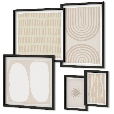 Decorațiune de perete set tablouri Forme abstracte elegante