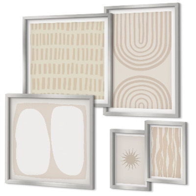 Decorațiune de perete set tablouri Forme abstracte elegante