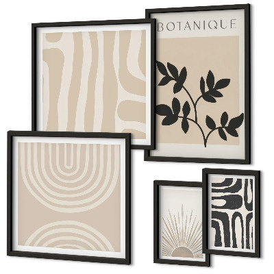 Polyptic înrămat Motive vegetale neutre elegante
