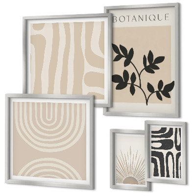 Polyptic înrămat Motive vegetale neutre elegante
