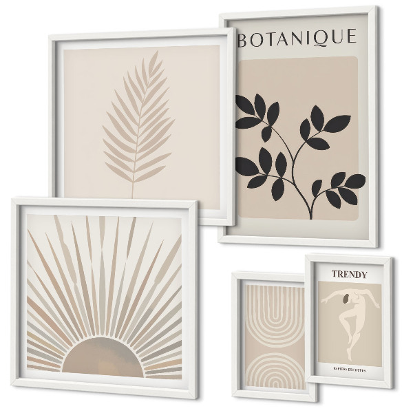 Decorațiune de perete set tablouri Decorațiuni geometrice florale elegante