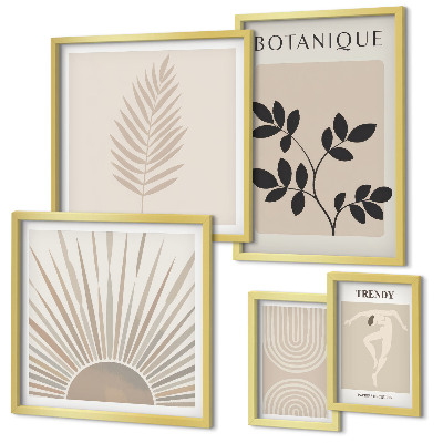Decorațiune de perete set tablouri Decorațiuni geometrice florale elegante