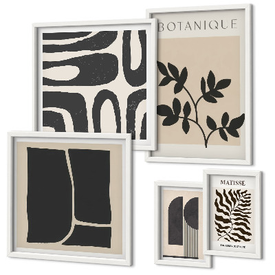 Decorațiune de perete set tablouri Grafică abstractă elegantă a naturii