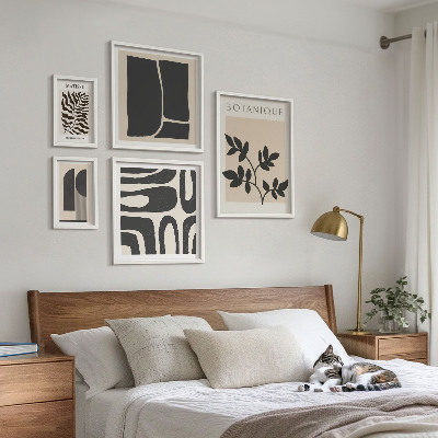Decorațiune de perete set tablouri Grafică abstractă elegantă a naturii