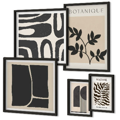 Decorațiune de perete set tablouri Grafică abstractă elegantă a naturii