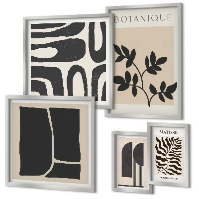 Decorațiune de perete set tablouri Grafică abstractă elegantă a naturii