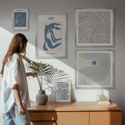 Polyptic înrămat Linii moderne abstracte