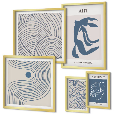 Polyptic înrămat Linii moderne abstracte
