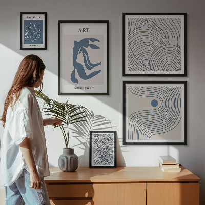 Polyptic înrămat Linii moderne abstracte
