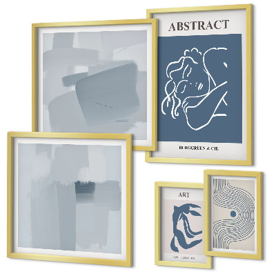 Decorațiune de perete set tablouri Abstracțiuni minimaliste elegante