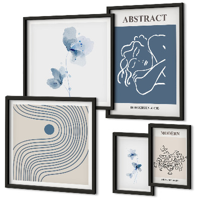 Polyptic înrămat Stilul floral abstract modern