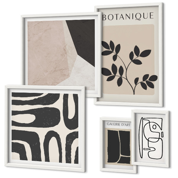 Decorațiune de perete set tablouri Grafică minimalistă elegantă