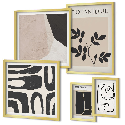 Decorațiune de perete set tablouri Grafică minimalistă elegantă