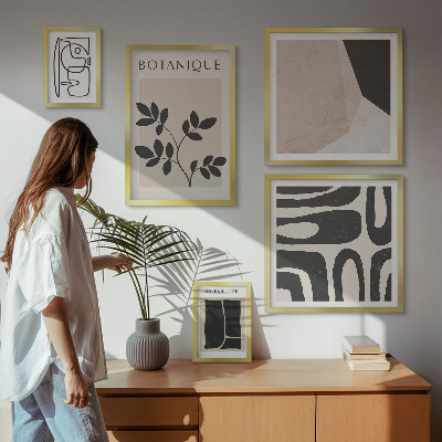 Decorațiune de perete set tablouri Grafică minimalistă elegantă