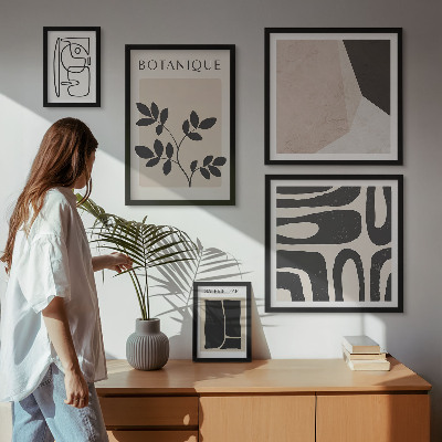 Decorațiune de perete set tablouri Grafică minimalistă elegantă