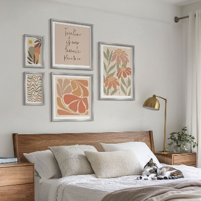 Polyptic înrămat Decorațiuni elegante cu flori din natură