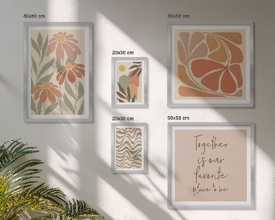Polyptic înrămat Decorațiuni elegante cu flori din natură