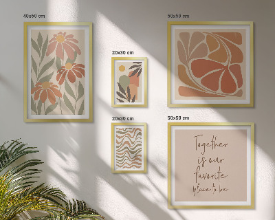 Polyptic înrămat Decorațiuni elegante cu flori din natură