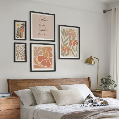 Polyptic înrămat Decorațiuni elegante cu flori din natură