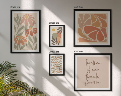 Polyptic înrămat Decorațiuni elegante cu flori din natură