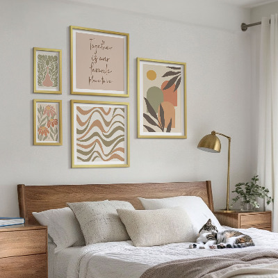 Decorațiune de perete set tablouri Decorațiuni elegante cu plante pastelate
