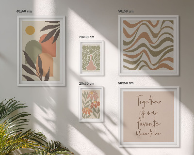 Decorațiune de perete set tablouri Decorațiuni elegante cu plante pastelate