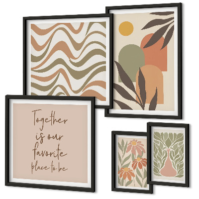 Decorațiune de perete set tablouri Decorațiuni elegante cu plante pastelate