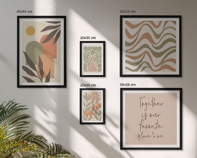 Decorațiune de perete set tablouri Decorațiuni elegante cu plante pastelate