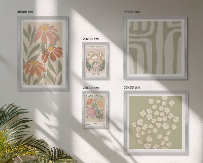 Polyptic înrămat Modele florale Londra Paris boho