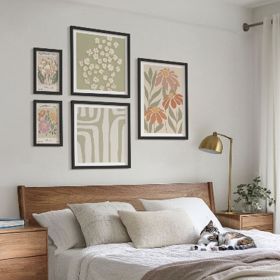 Polyptic înrămat Modele florale Londra Paris boho